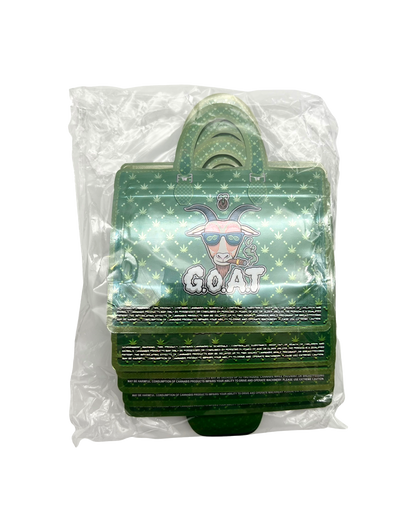 50 Count 4.5" - 3.5" Handbag-Style Mylar Bags  G.O.A.T.