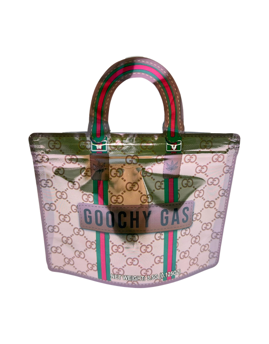 50 Pack - 3.5G Handbag Shaped Mylar Bags - Goochy Gas