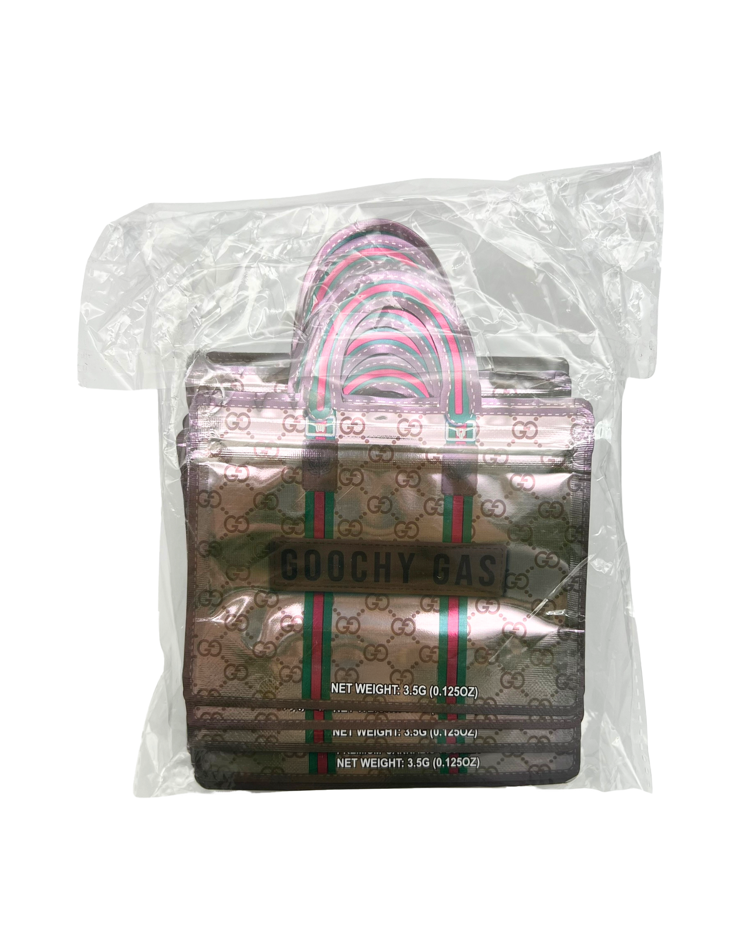 50 Count Decorative Handbag-Style Zip-Seal Foil Pouches (3.5"x4.5") Goo Pattern Series