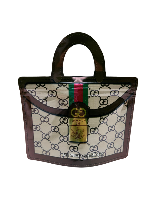 50 Pack - 3.5G Handbag Shaped Mylar Bags - Goochy Gas Classic