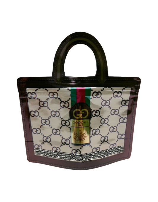 50 Pack - 3.5G Handbag Shaped Mylar Bags - Goochy Gas Classic