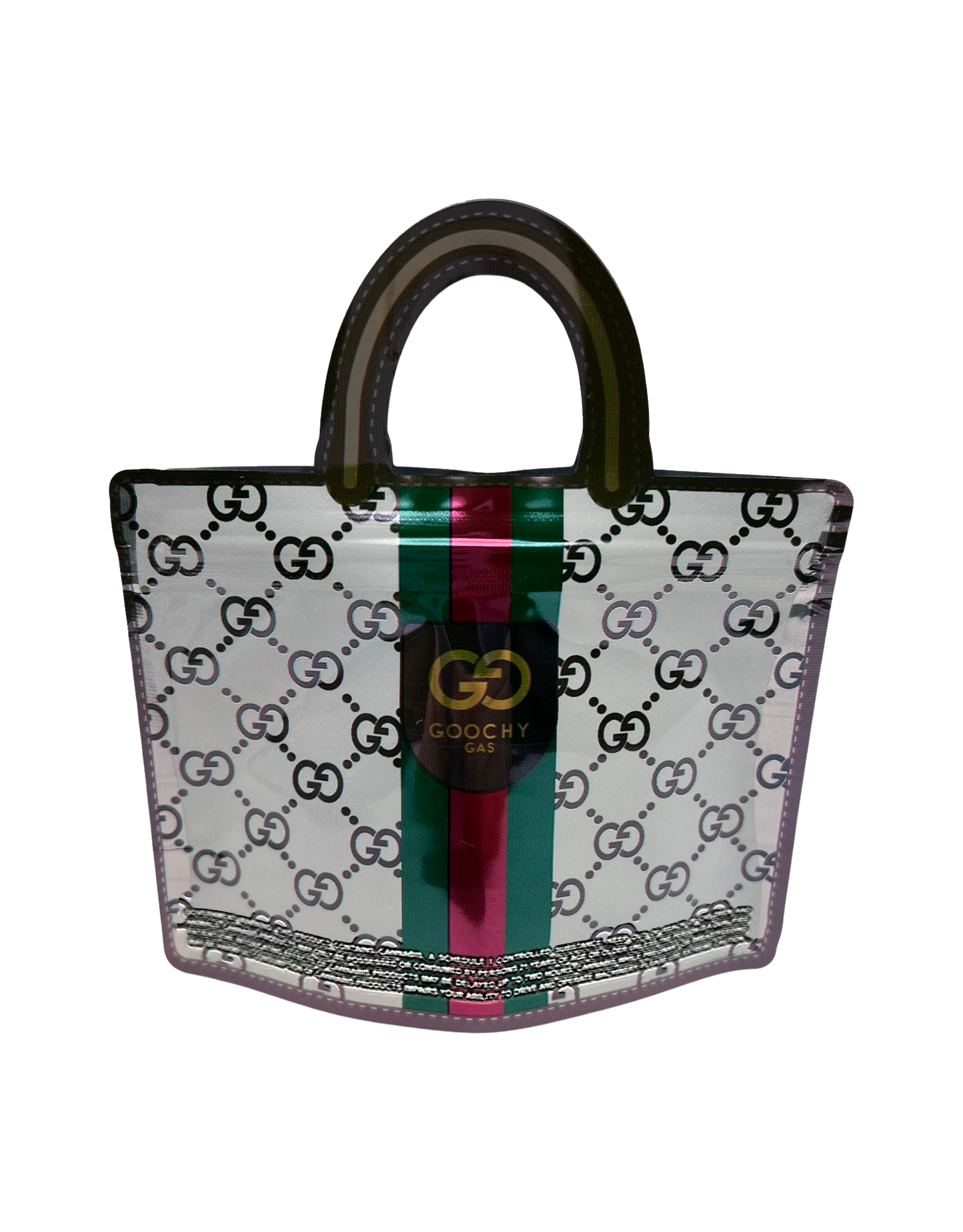 50 Count Decorative Handbag-Style Zip-Seal Foil Pouches (3.5"x4.5") Goo Pattern Original