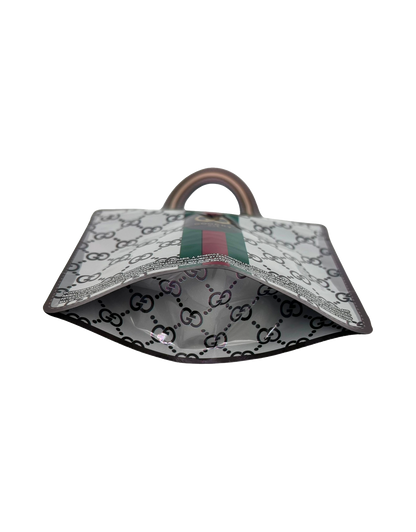 50 Count Decorative Handbag-Style Zip-Seal Foil Pouches (3.5"x4.5") Goo Pattern Original