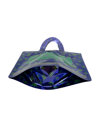 50 Count 4.5" - 3.5" Handbag-Style Mylar Bags  Green Flash