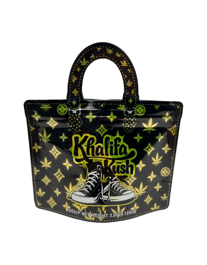 50 Count 4.5" - 3.5" Handbag-Style Mylar Bags  Khalifa