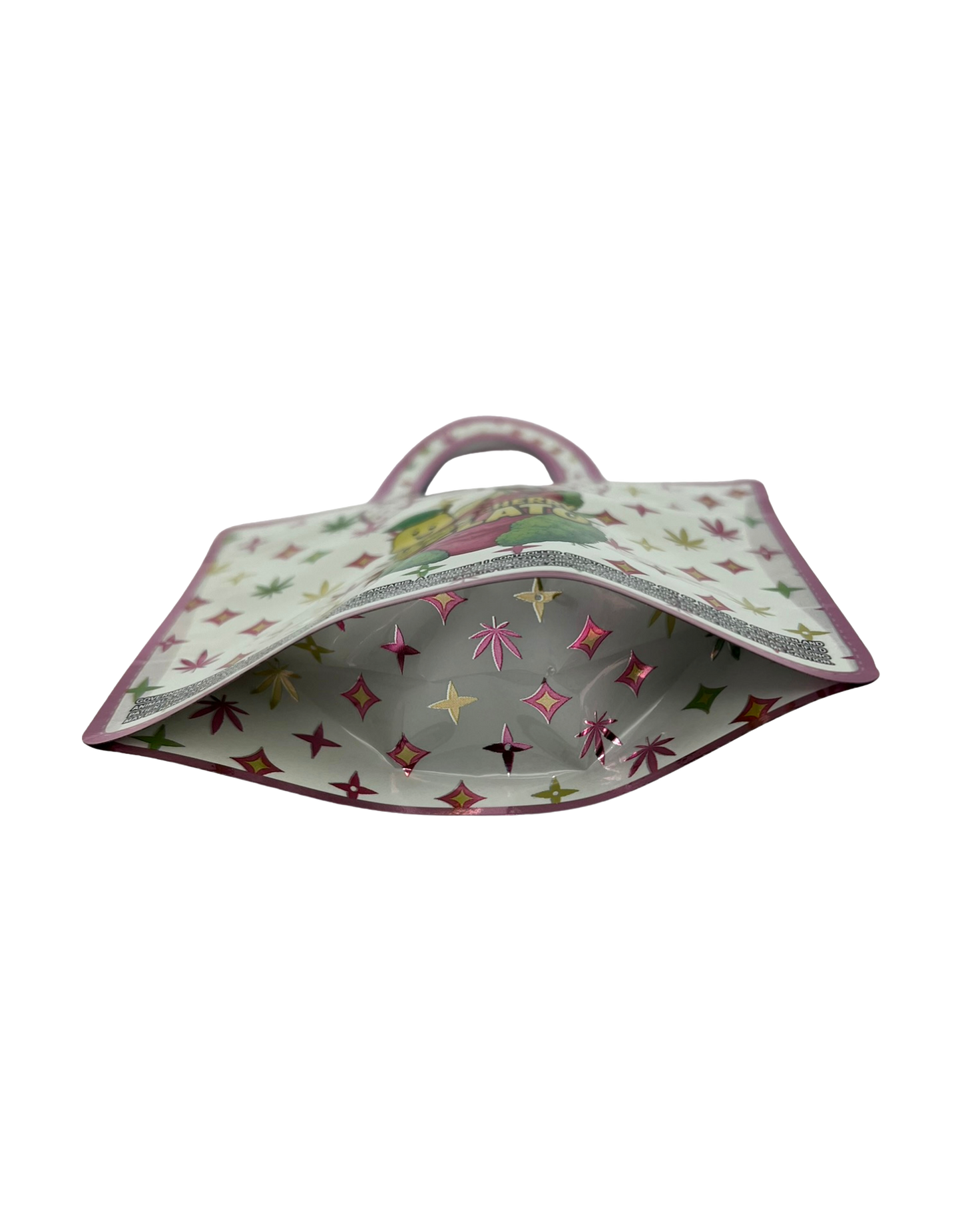 50 Count 4.5" - 3.5" Handbag-Style Mylar Bags  Lemon Cherry