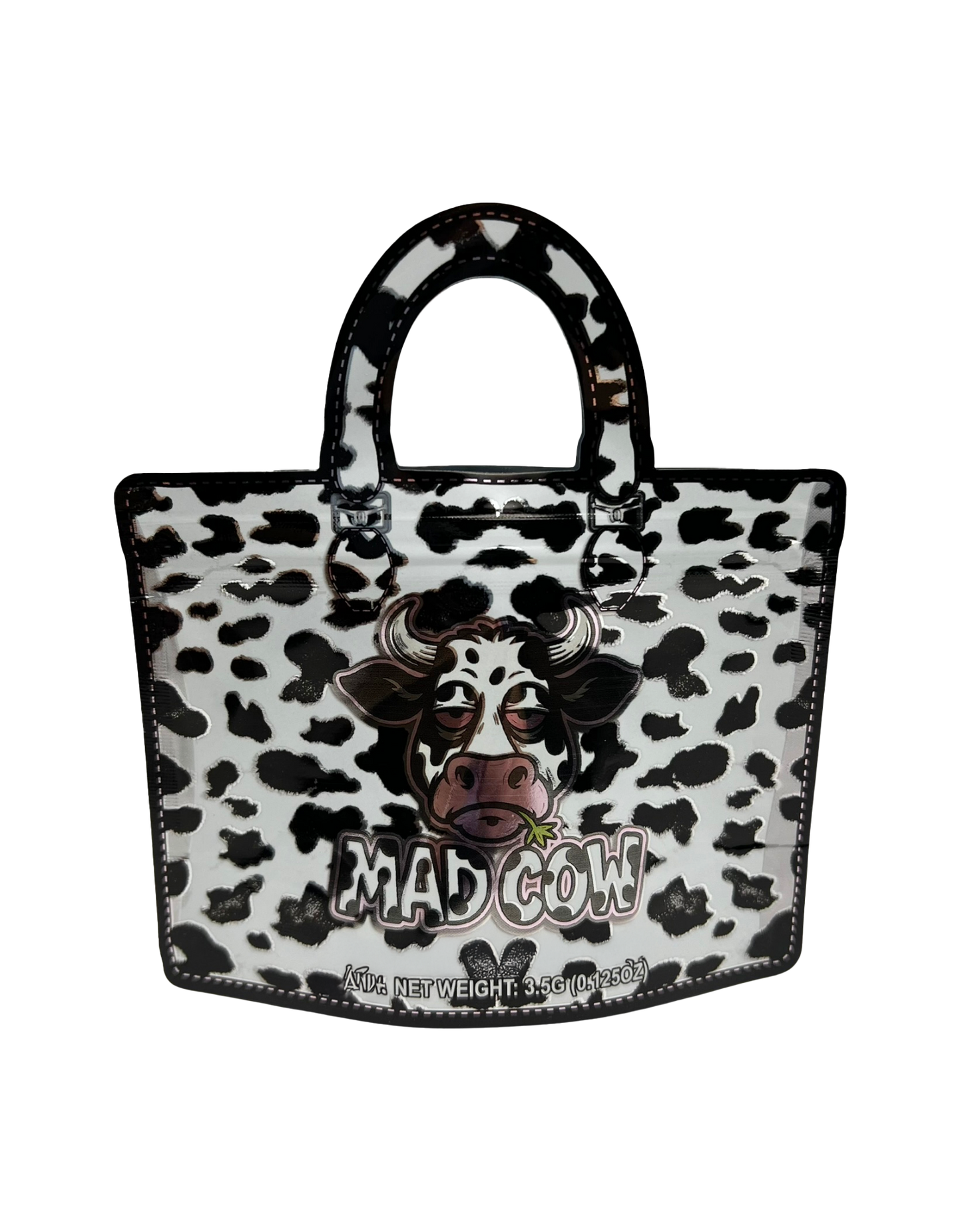 50 Count 4.5" - 3.5" Handbag-Style Mylar Bags  Mad Cow