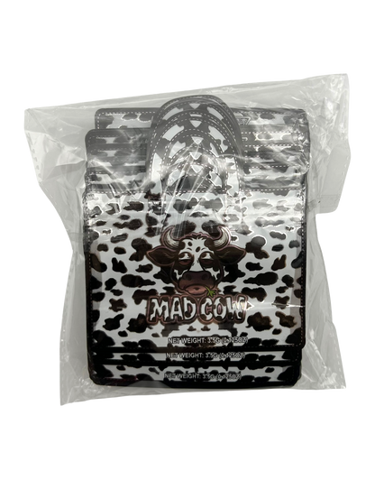 50 Count 4.5" - 3.5" Handbag-Style Mylar Bags  Mad Cow