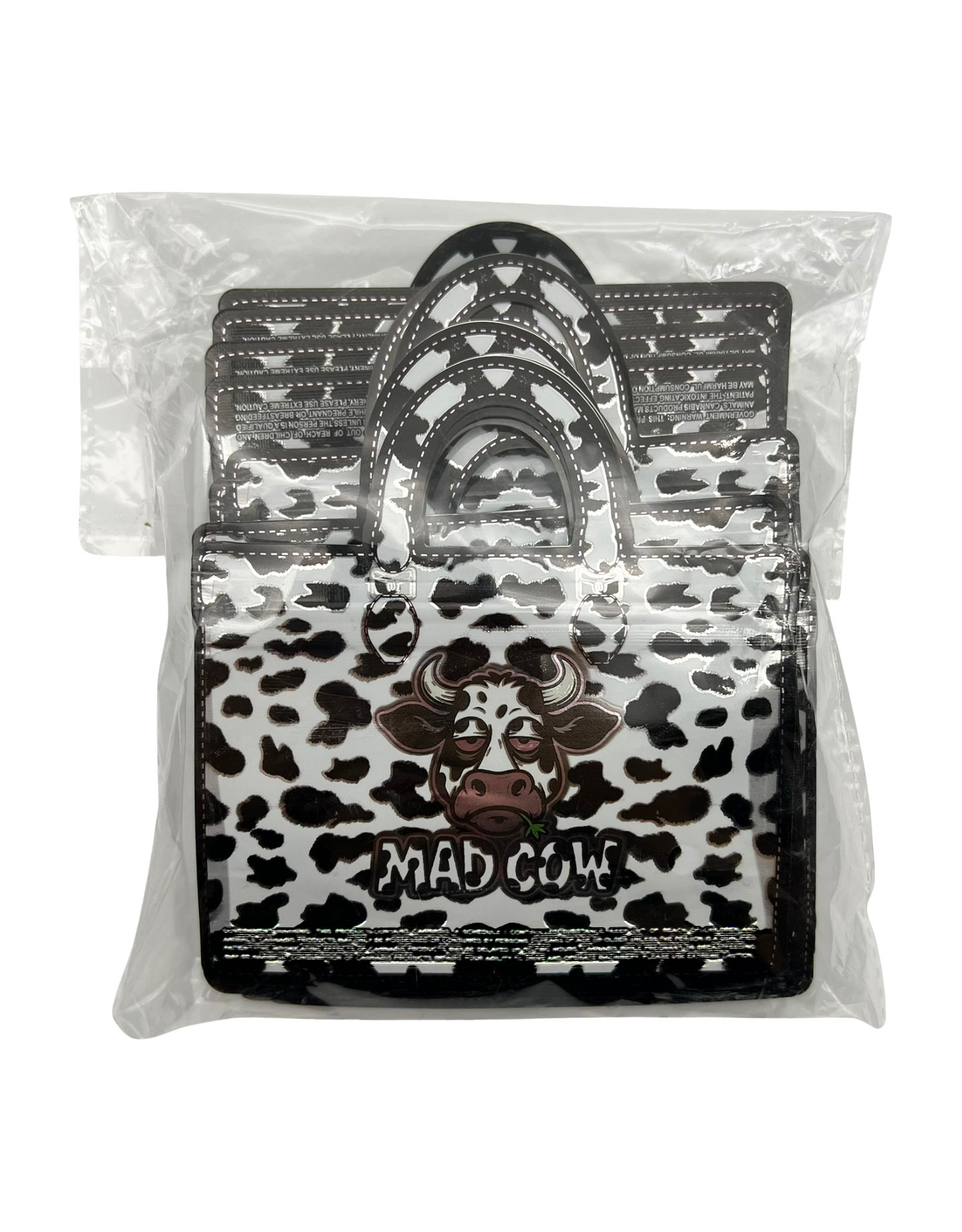 50 Count 4.5" - 3.5" Handbag-Style Mylar Bags  Mad Cow
