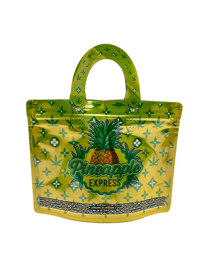 50 Count 4.5" - 3.5" Handbag-Style Mylar Bags  Pineapple Express