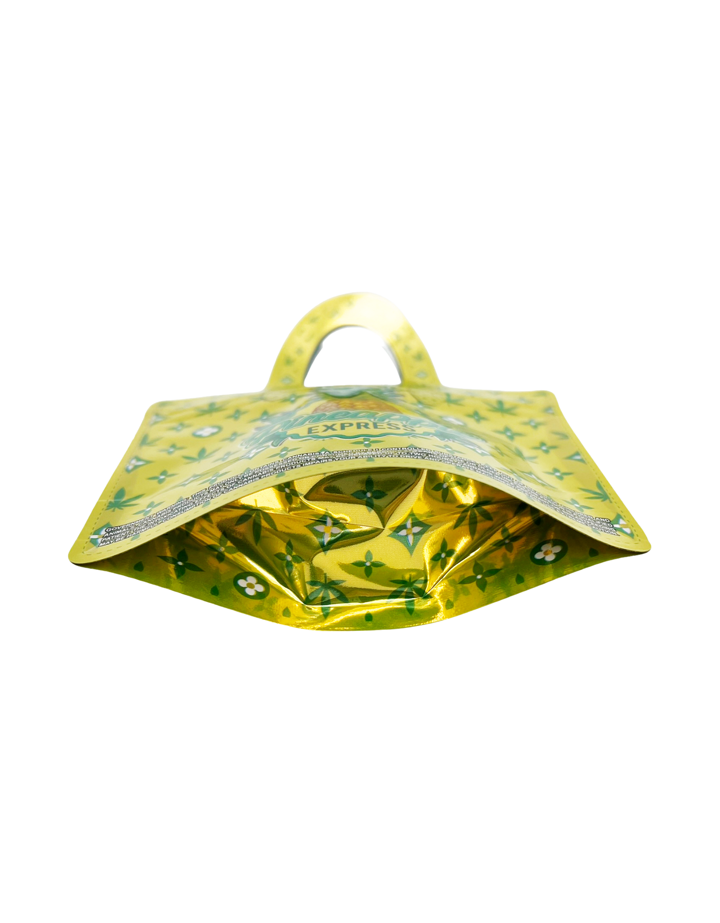 50 Count 4.5" - 3.5" Handbag-Style Mylar Bags  Pineapple Express