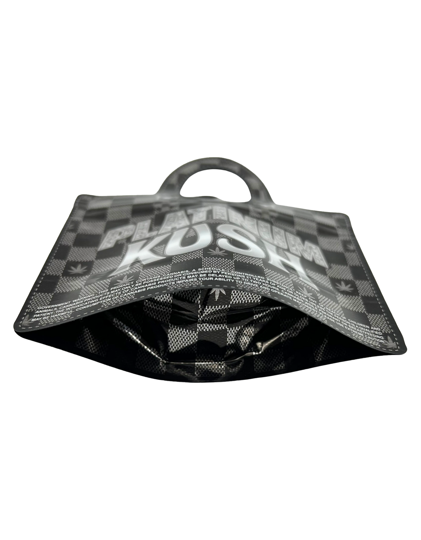 50 Count 4.5" - 3.5" Handbag-Style Mylar Bags  Platinum