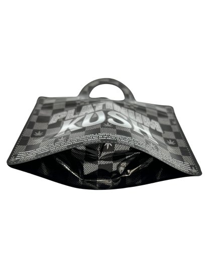 50 Count 4.5" - 3.5" Handbag-Style Mylar Bags  Platinum