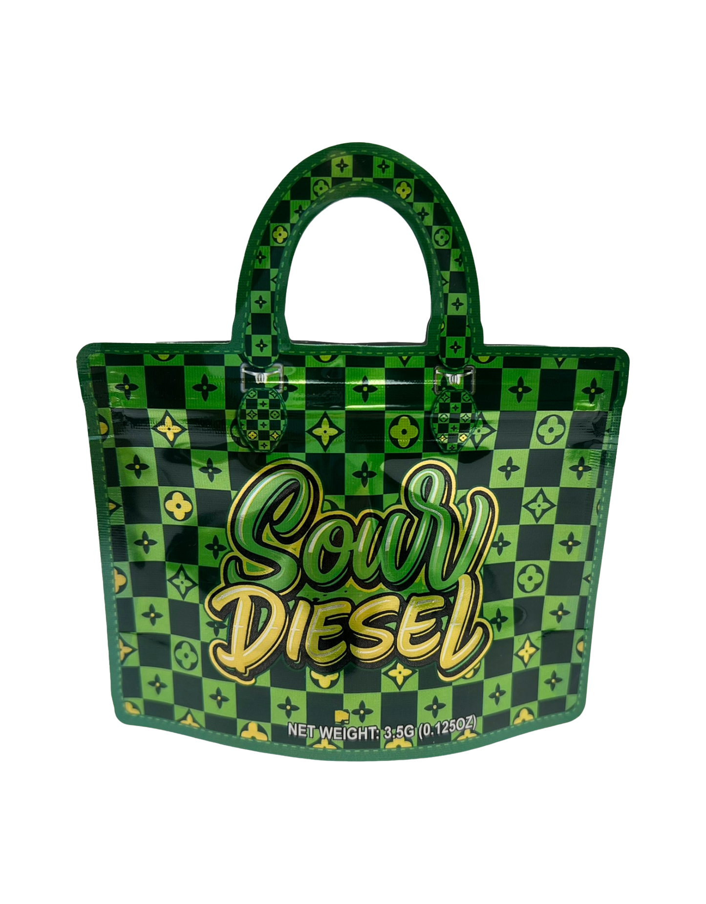 50 Count 4.5" - 3.5" Handbag-Style Mylar Bags  Sour Storm