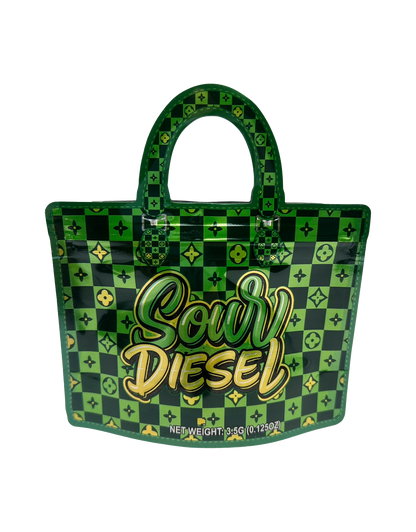 50 Count 4.5" - 3.5" Handbag-Style Mylar Bags  Sour Storm