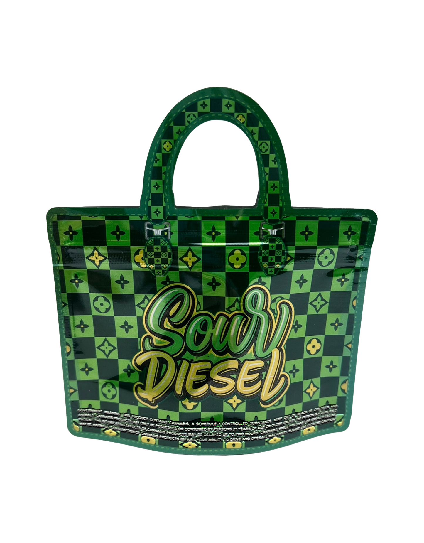 50 Count 4.5" - 3.5" Handbag-Style Mylar Bags  Sour Storm