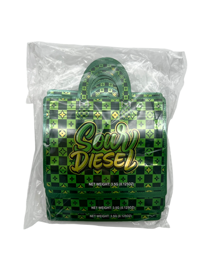 50 Count 4.5" - 3.5" Handbag-Style Mylar Bags  Sour Storm