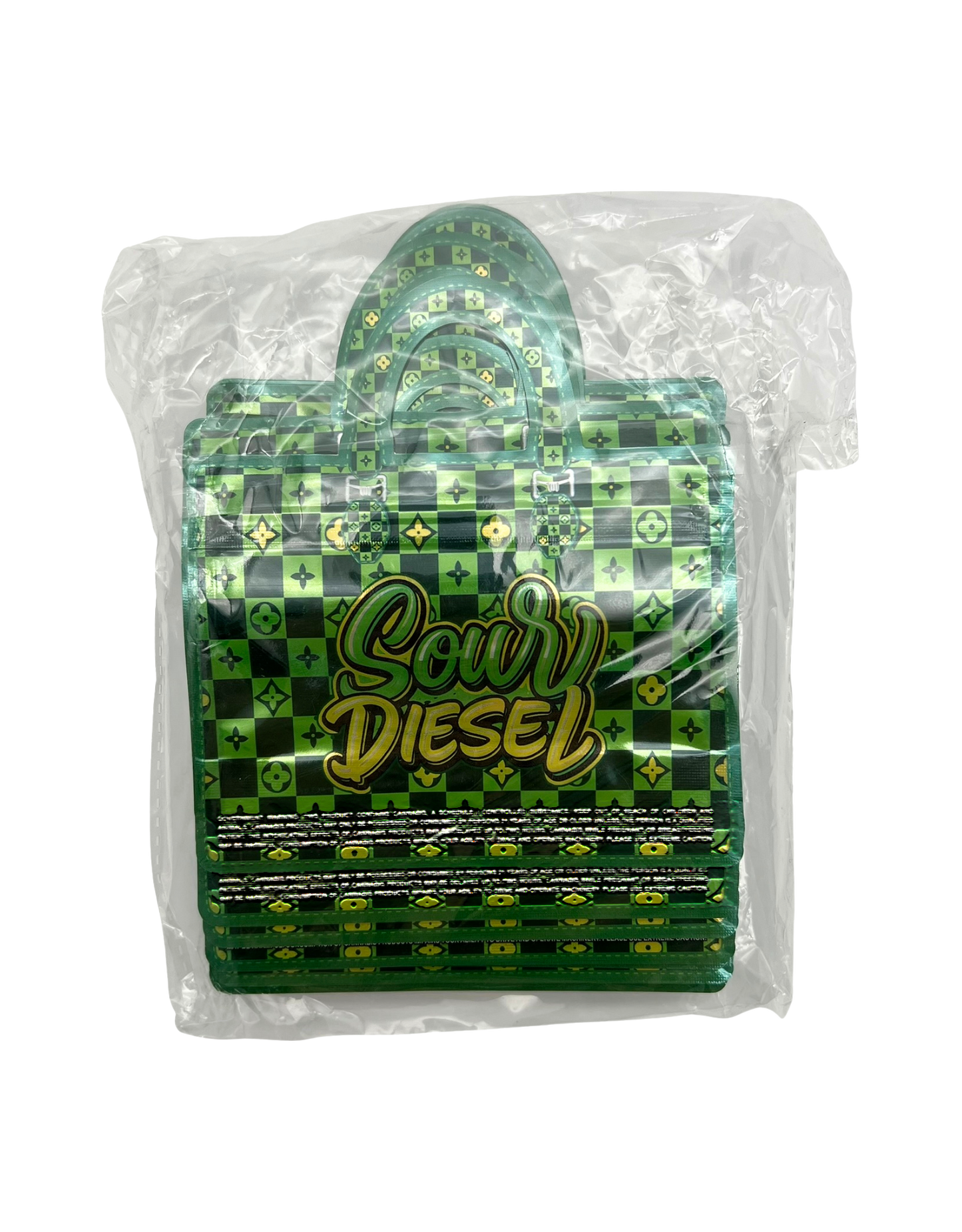 50 Count 4.5" - 3.5" Handbag-Style Mylar Bags  Sour Storm