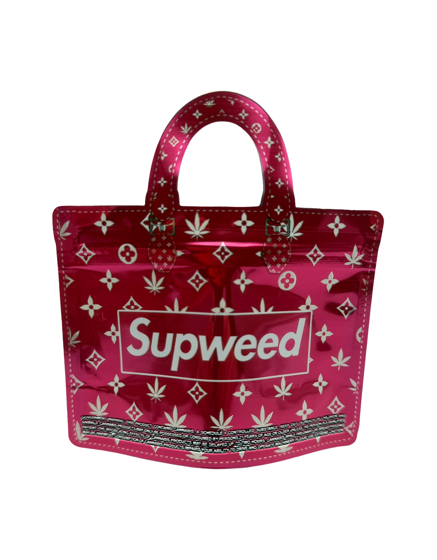 50 Pack - 3.5G Handbag Shaped Mylar Bags - Supweed Red