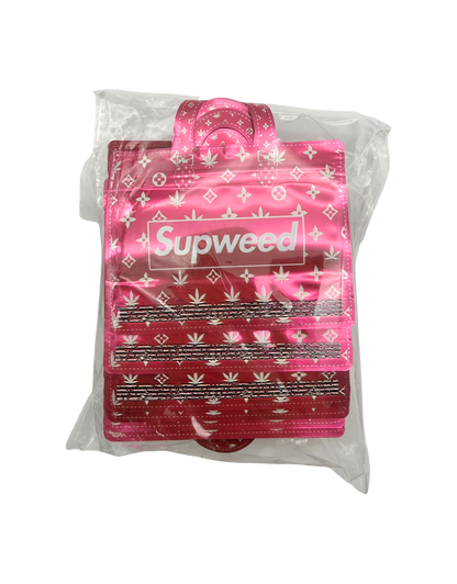 50 Pack - 3.5G Handbag Shaped Mylar Bags - Supweed Red
