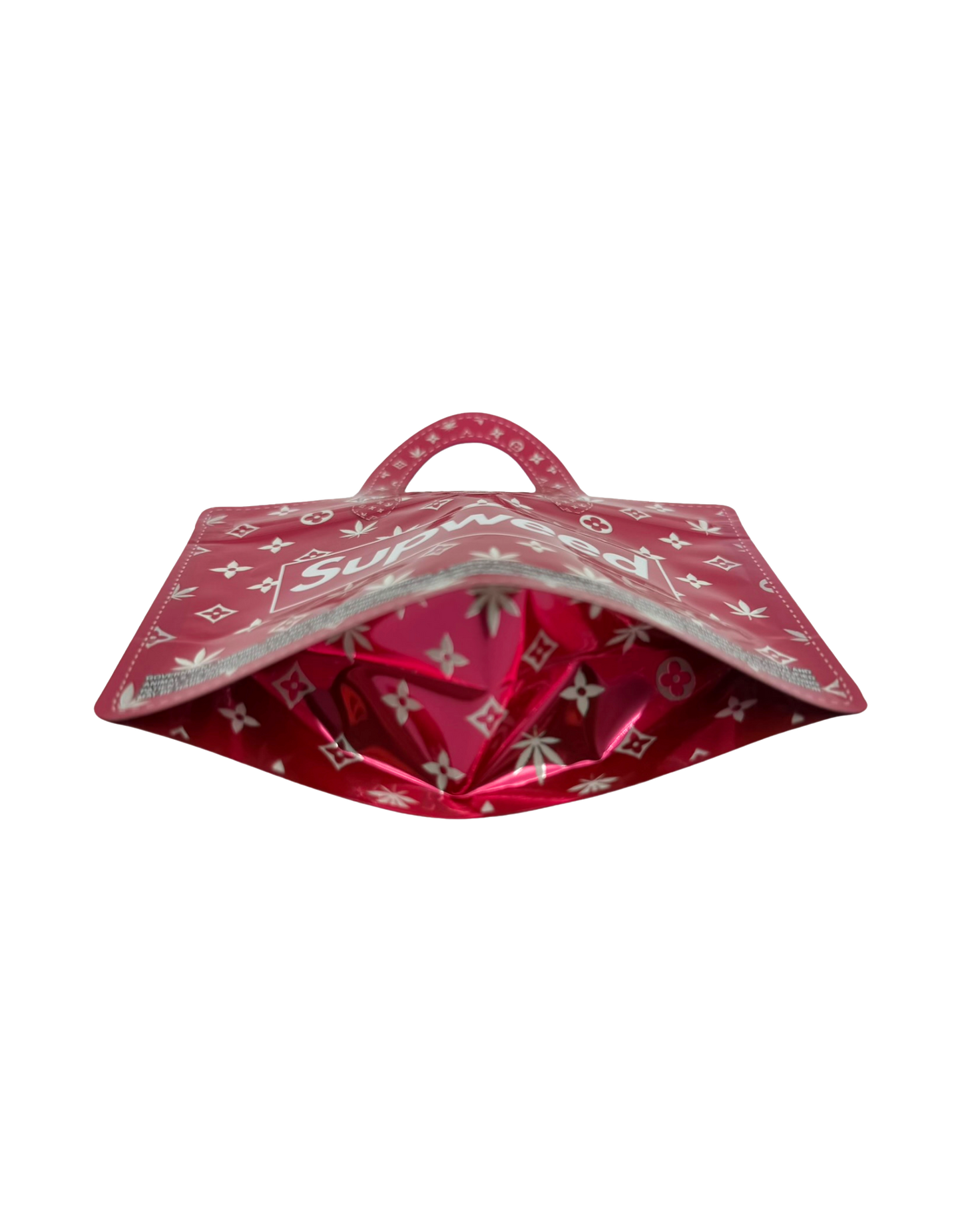 50 Pack - 3.5G Handbag Shaped Mylar Bags - Supweed Red