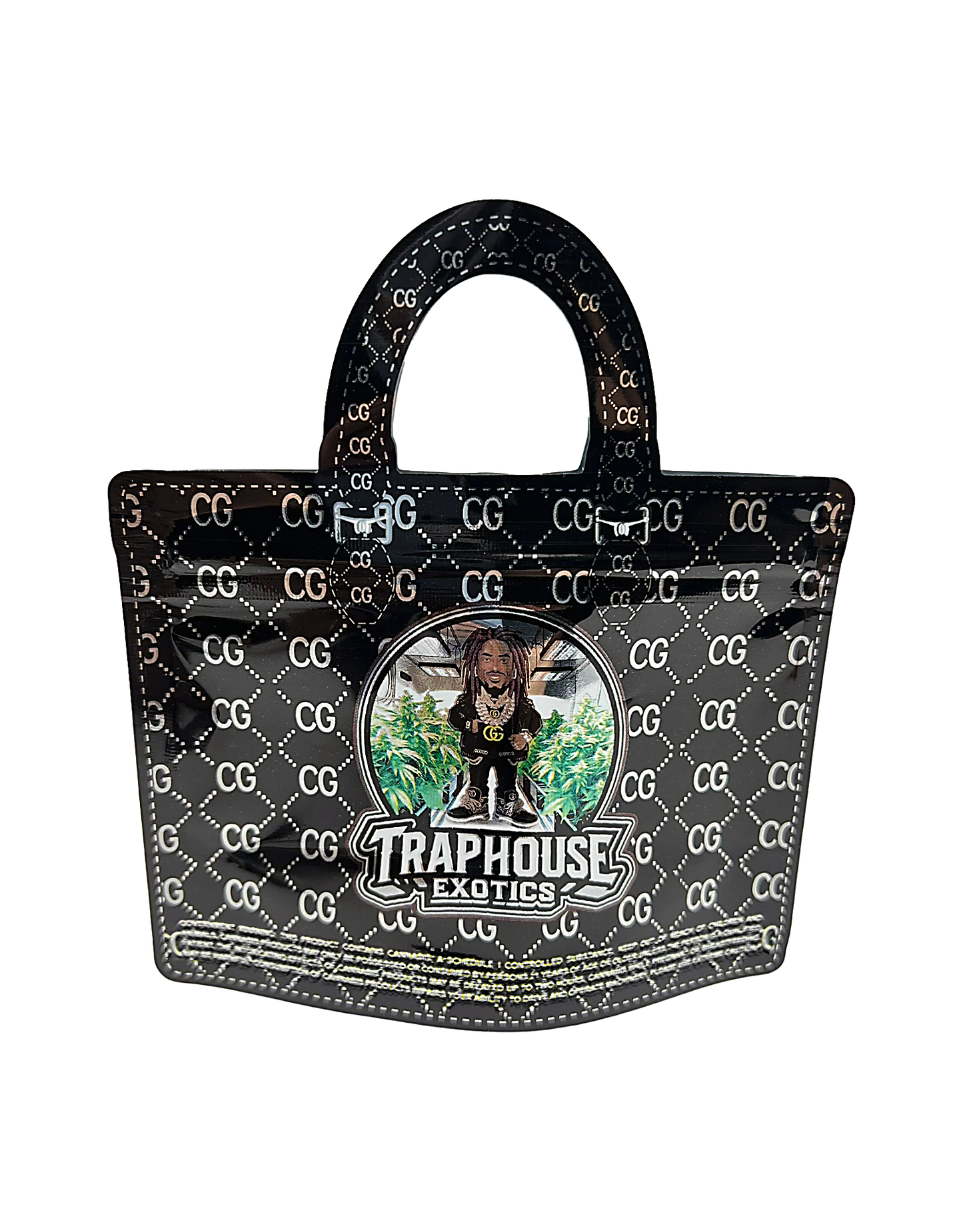 50 Count 4.5" - 3.5" Handbag-Style Mylar Bags  Traphouse