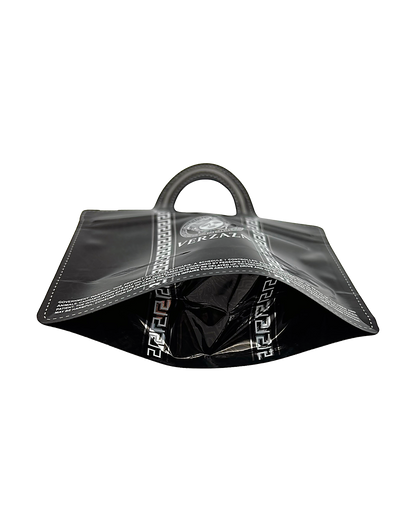 50 Count Decorative Handbag-Style Zip-Seal Foil Pouches (3.5"x4.5") Ver Pattern Black