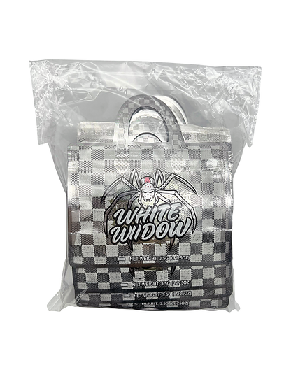 50 Count 4.5" - 3.5" Handbag-Style Mylar Bags  White Frost