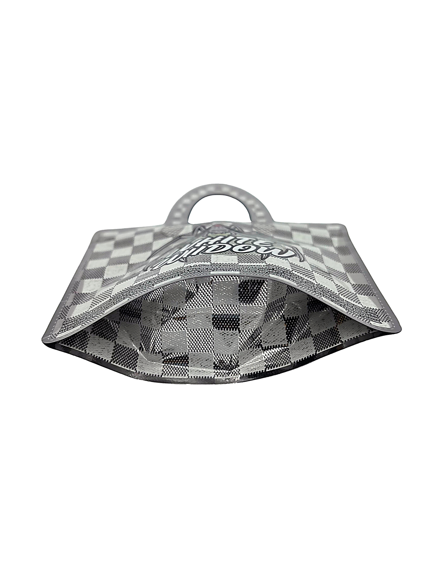 50 Count 4.5" - 3.5" Handbag-Style Mylar Bags  White Frost