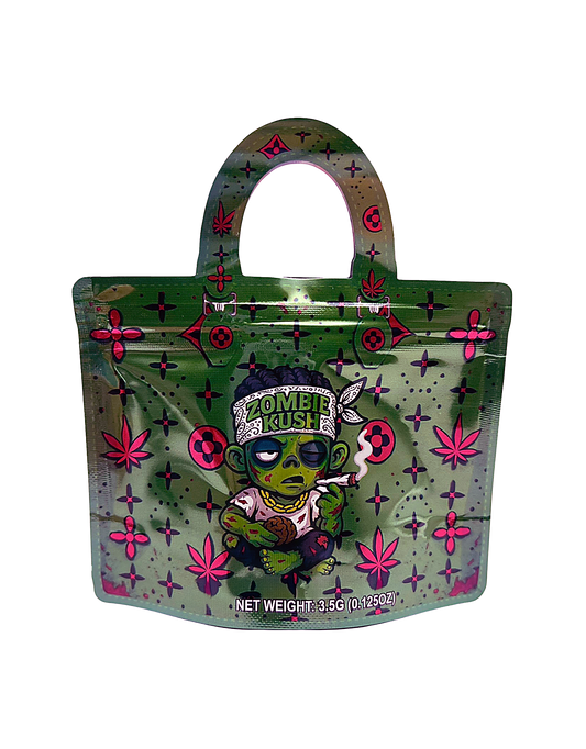 50 Count 4.5" - 3.5" Handbag-Style Mylar Bags Zombie