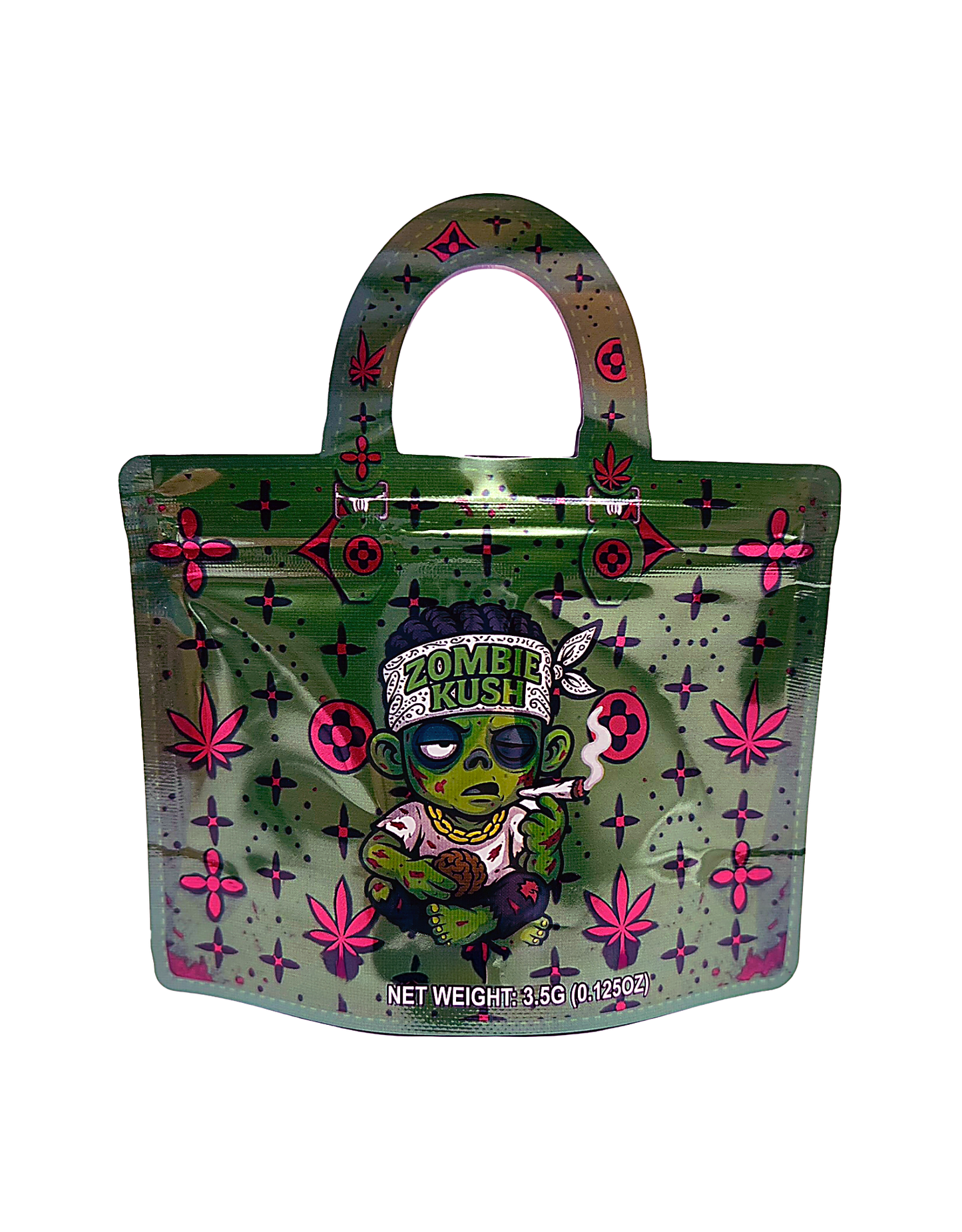 50 Count 4.5" - 3.5" Handbag-Style Mylar Bags  Zombie