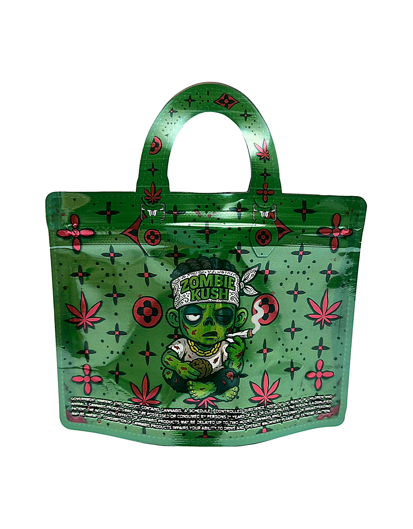 50 Count 4.5" - 3.5" Handbag-Style Mylar Bags  Zombie