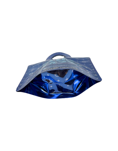 50 Count 4.5" - 3.5" Handbag-Style Mylar Bags  Blue Razz