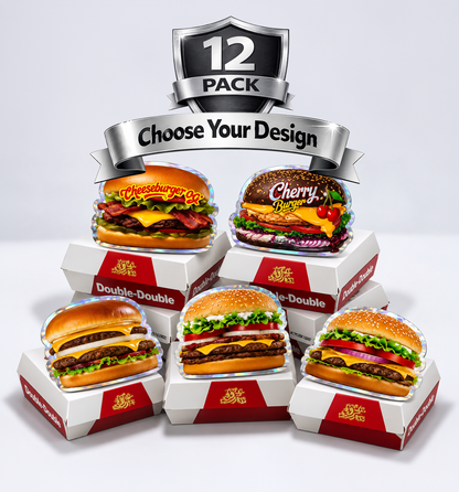 12 Pack - Hamburger-Themed Gift Box Set – Choose Your Style