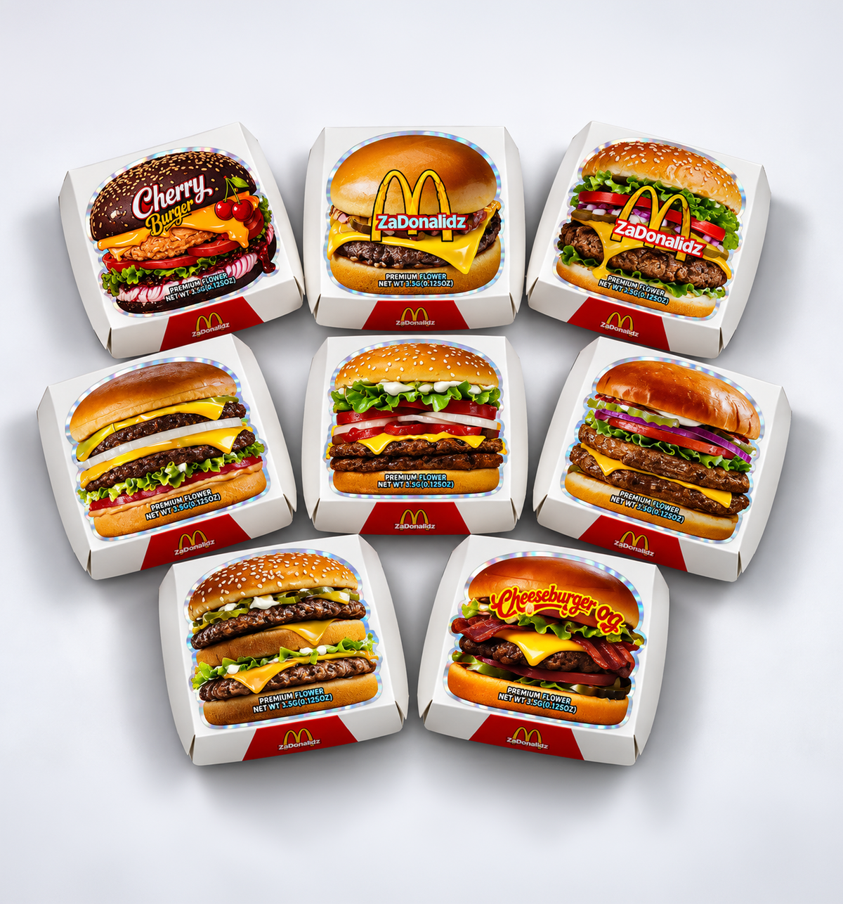 12 Pack - Hamburger-Themed Gift Box Set – Choose Your Style