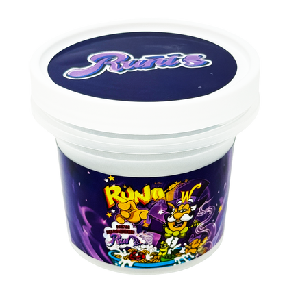 12 Pack -  Ice Cream Pint Style Plastic Storage Containers with Lids - Runtz New Marshmallow