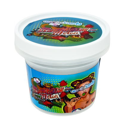 12 Pack -  Ice Cream Pint Style Plastic Storage Containers with Lids - Strawberry Melon Kandy