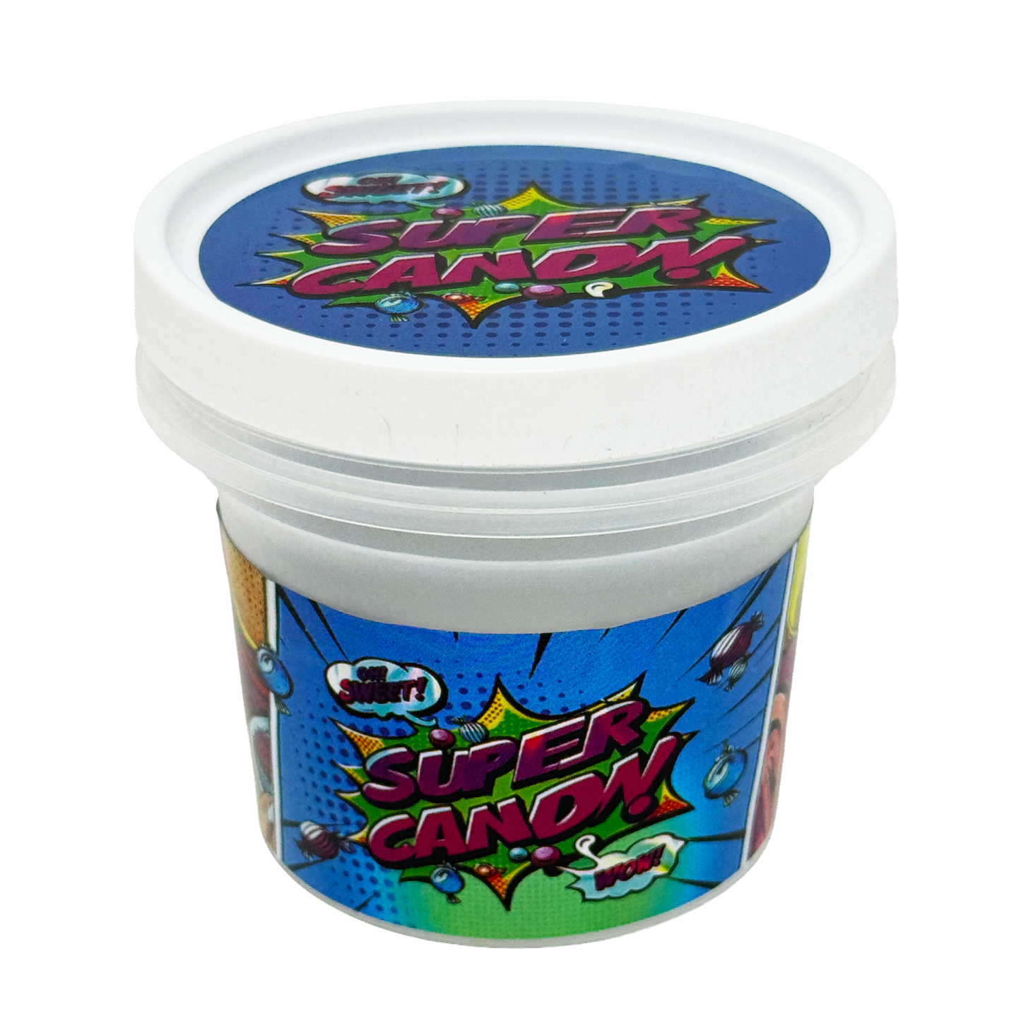 12 Pack -  Ice Cream Pint Style Plastic Storage Containers with Lids - Super Candy