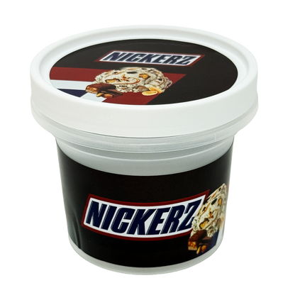 12 Pack -  Ice Cream Pint Style Plastic Storage Containers with Lids - Snickerz
