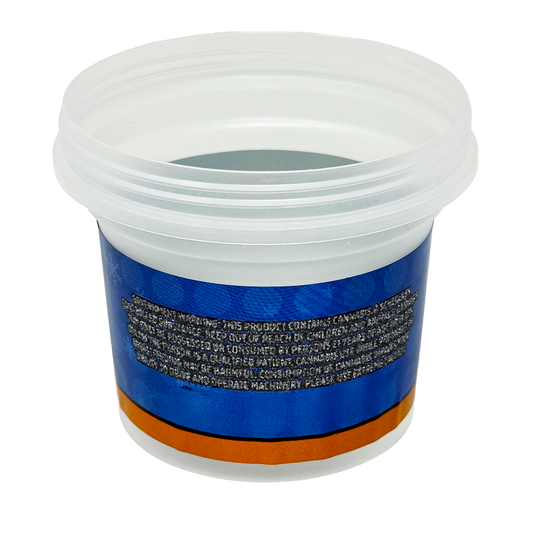 (12 Count) Ice Cream Pint Style Plastic Storage Containers with Lids and Decorative Wrap Labels (Style 008)