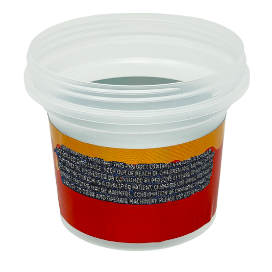 (12 Count) Ice Cream Pint Style Plastic Storage Containers with Lids and Decorative Wrap Labels (Style 008)