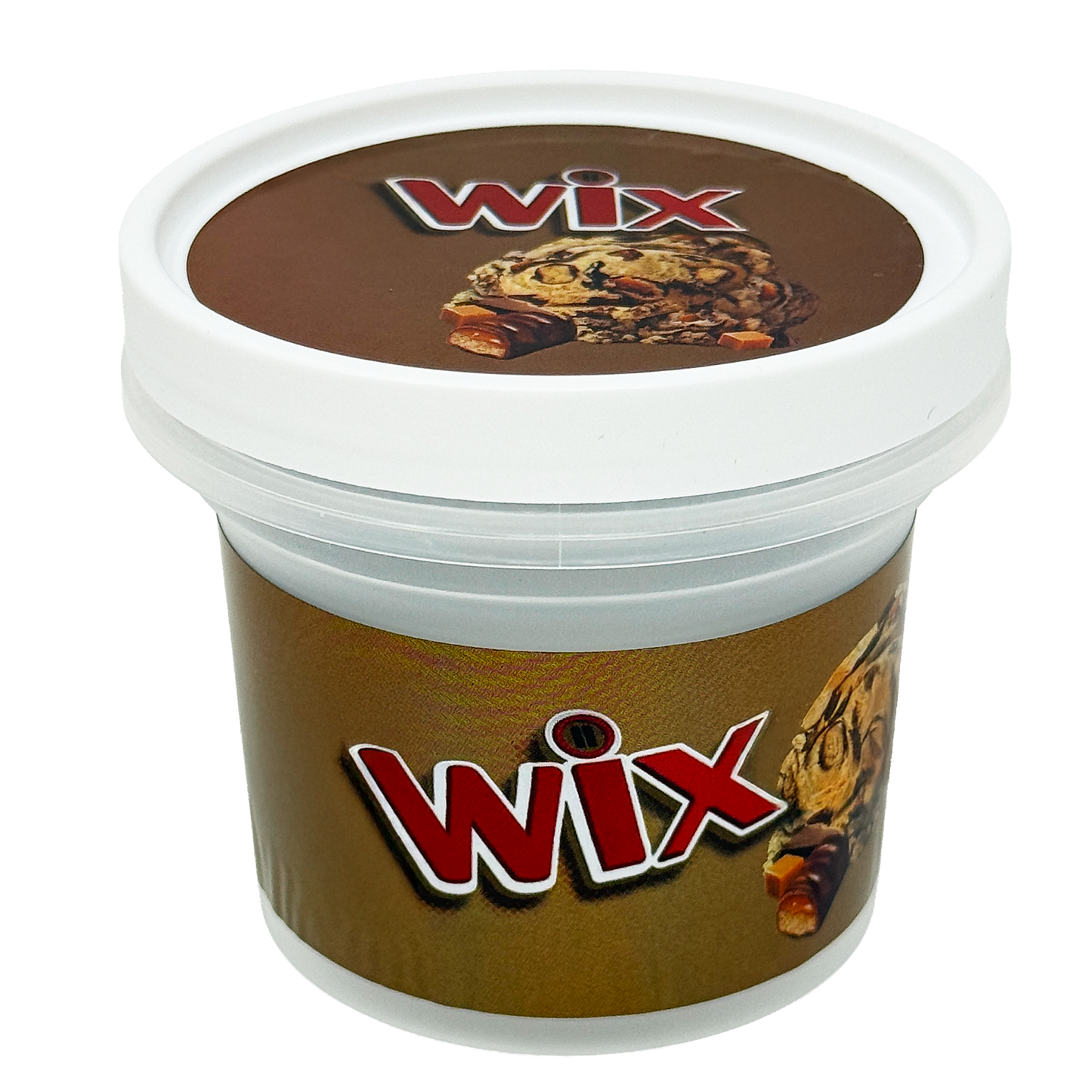 12 Pack -  Ice Cream Pint Style Plastic Storage Containers with Lids - Twixz