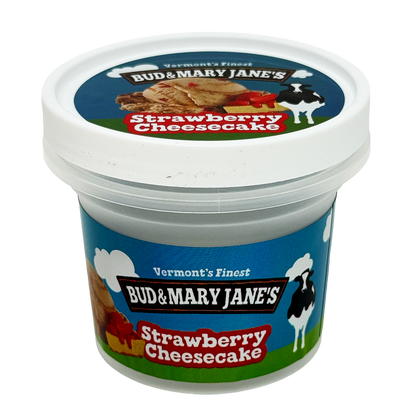 12 Pack -  Ice Cream Pint Style Plastic Storage Containers with Lids - Bud & Mary Jane's
