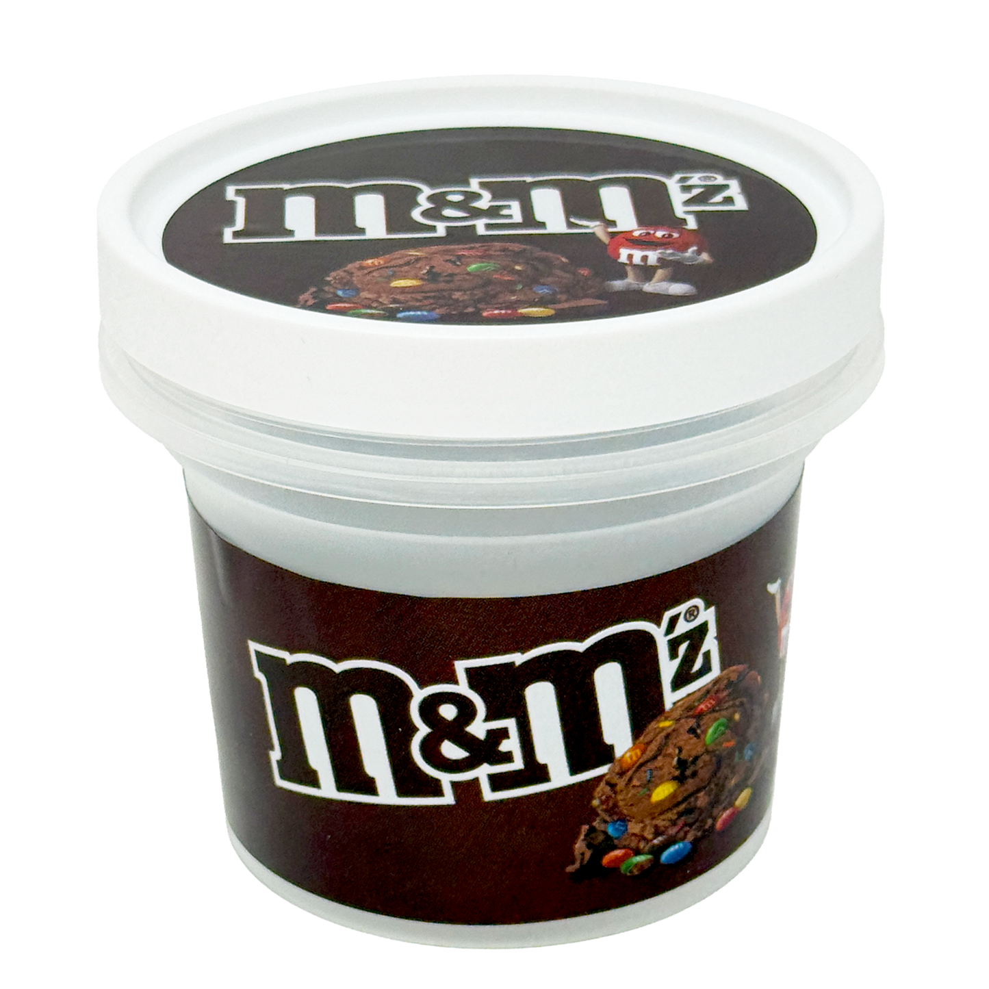12 Pack -  Ice Cream Pint Style Plastic Storage Containers with Lids - M&M Chocolate Chip