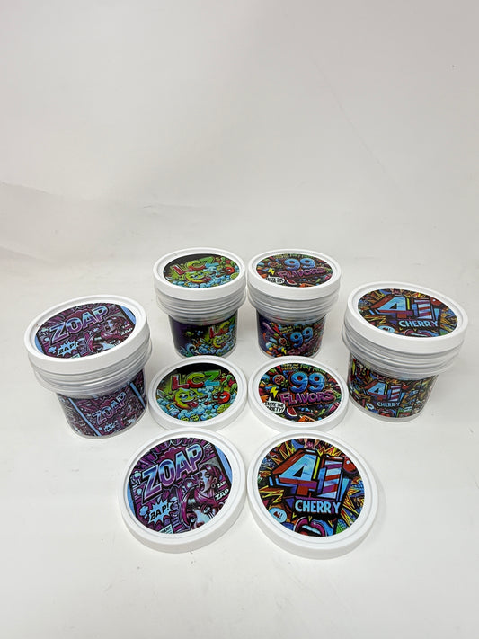 12 Pack - Ice Cream Pint Style Containers with Lids, Wrap Labels & Display Boxes (Style 001) 41 Cherry-Zoap-99 Flavors-LCZ