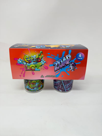 12 Pack - Ice Cream Pint Style Containers with Lids, Wrap Labels & Display Boxes (Style 001) 41 Cherry-Zoap-99 Flavors-LCZ