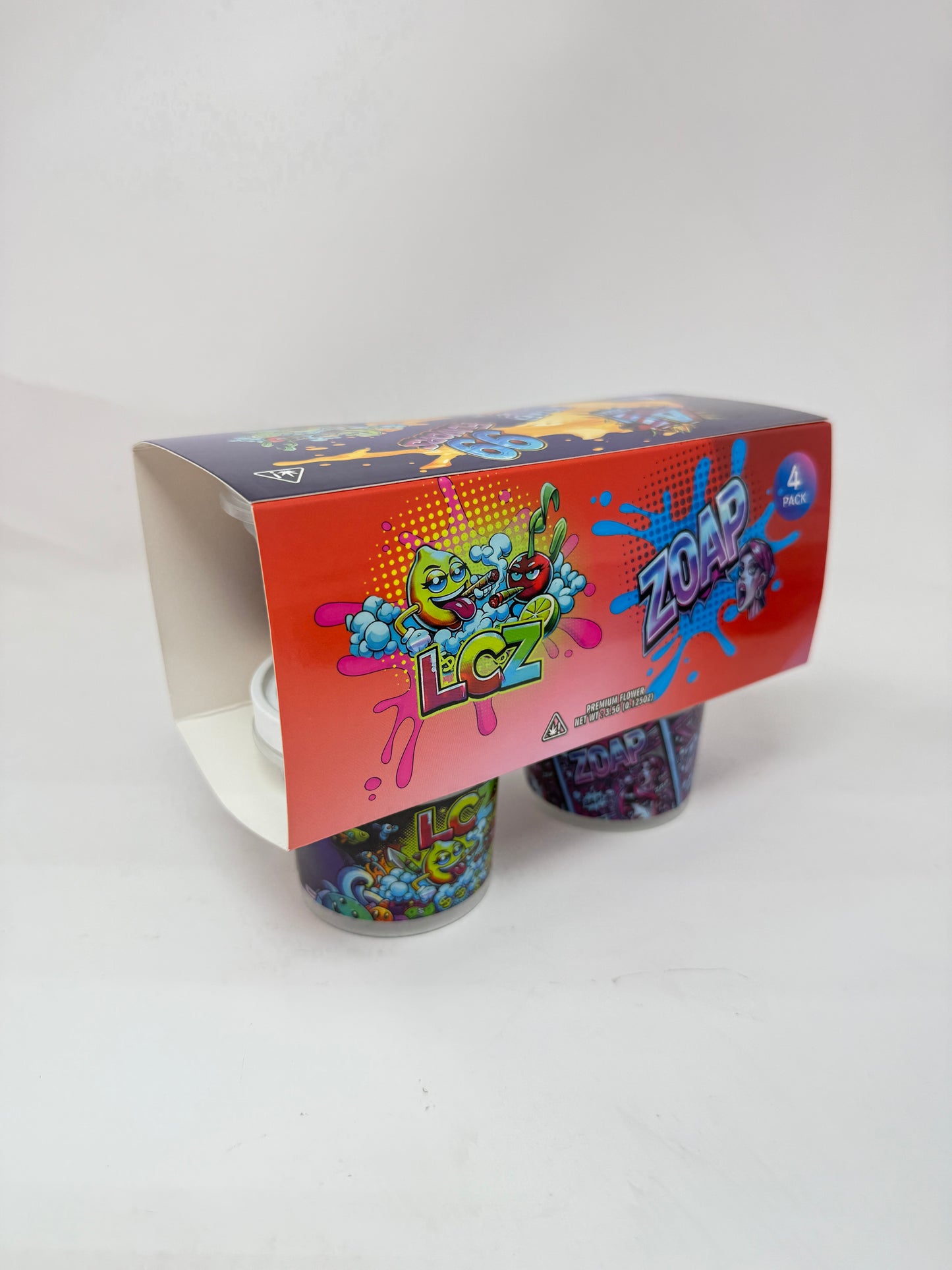12 Pack - Ice Cream Pint Style Containers with Lids, Wrap Labels & Display Boxes (Style 001) 41 Cherry-Zoap-99 Flavors-LCZ