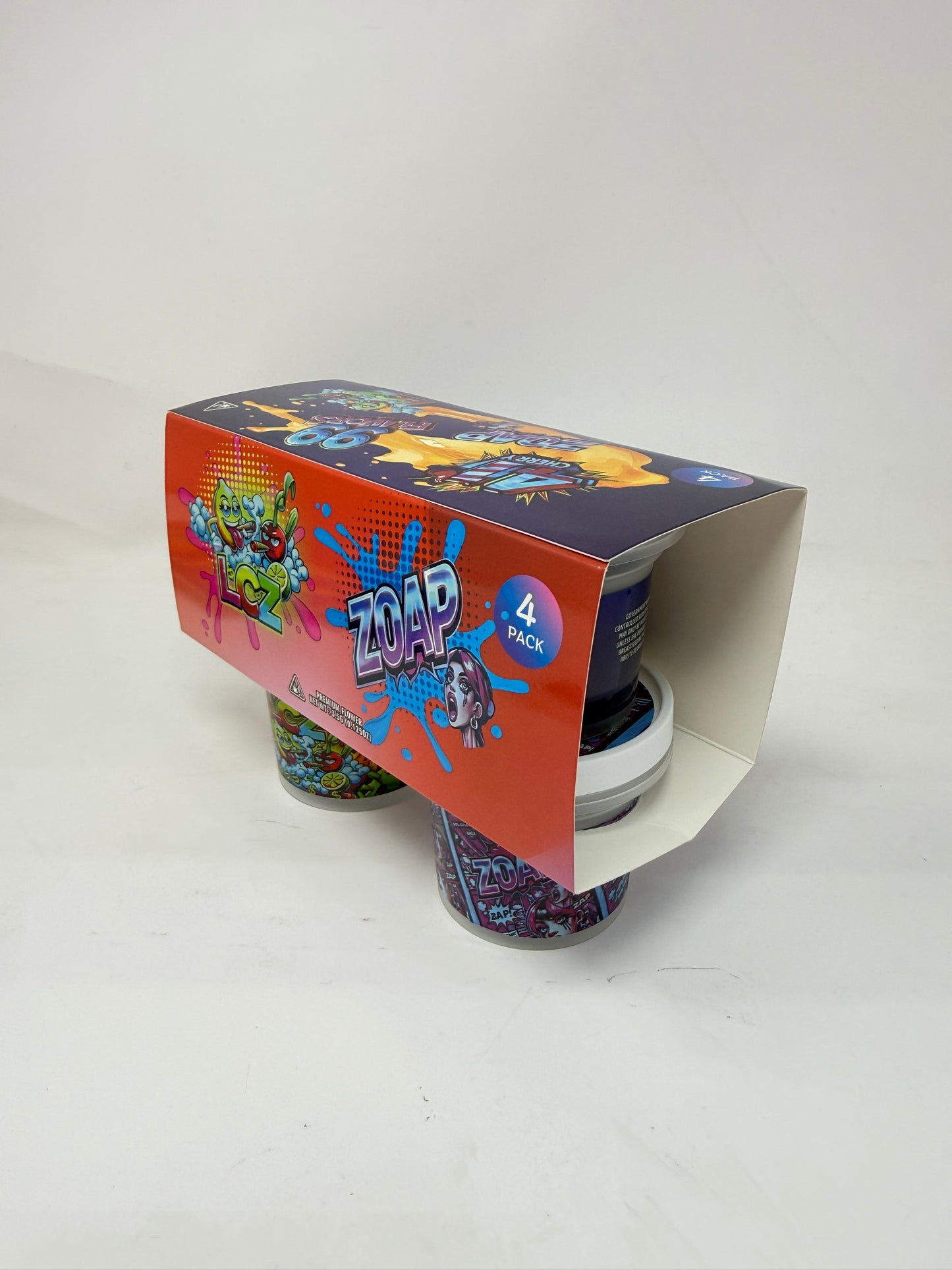 12 Pack - Ice Cream Pint Style Containers with Lids, Wrap Labels & Display Boxes (Style 001) 41 Cherry-Zoap-99 Flavors-LCZ