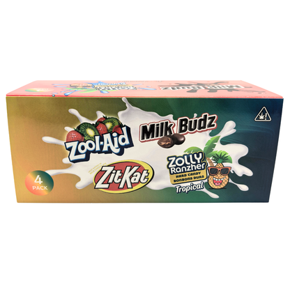 12 Pack - Ice Cream Pint Style Containers with Lids, Wrap Labels & Display Boxes (Style 002) Zool-Aid-Milk Budz-ZitKat-Zolly Ranzher