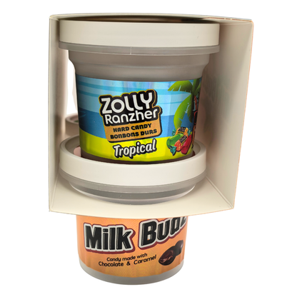 12 Pack - Ice Cream Pint Style Containers with Lids, Wrap Labels & Display Boxes (Style 002) Zool-Aid-Milk Budz-ZitKat-Zolly Ranzher